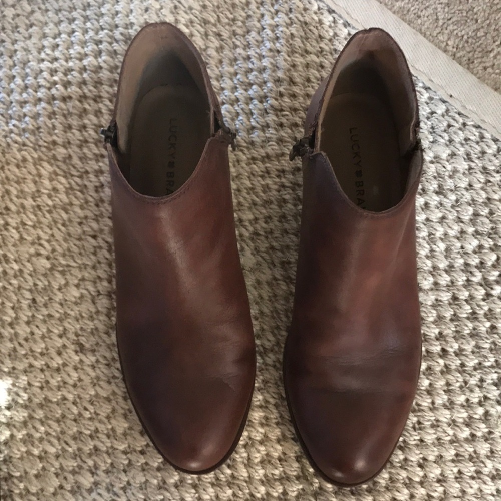 Lucky brand leather booties